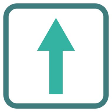 Vektör simgesi bir çerçeve içinde yukarı ok