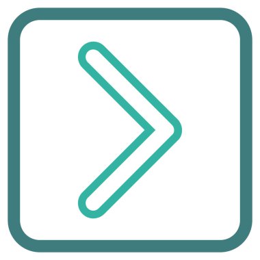 Ok ucu doğru vektör simgesi bir çerçeve içinde