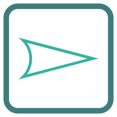 Ok ucu doğru vektör simgesi bir çerçeve içinde