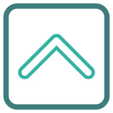 Vektör simgesi bir çerçeve içinde yukarı ok ucu