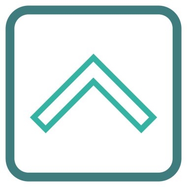 Vektör simgesi bir çerçeve içinde yukarı ok ucu