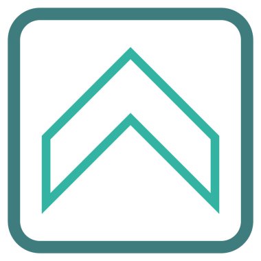 Vektör simgesi bir çerçeve içinde yukarı ok ucu