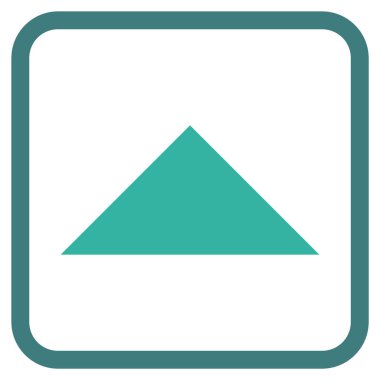 Vektör simgesi bir çerçeve içinde yukarı ok ucu