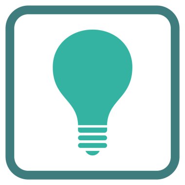 Ampul vektör simgesi bir çerçeve içinde