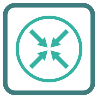 Merkezi oklar bir çerçeve içinde simge vektör