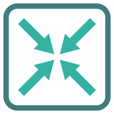 Merkezi oklar bir çerçeve içinde simge vektör