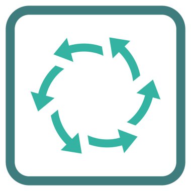 Santrifüj oklar bir çerçeve içinde simge vektör