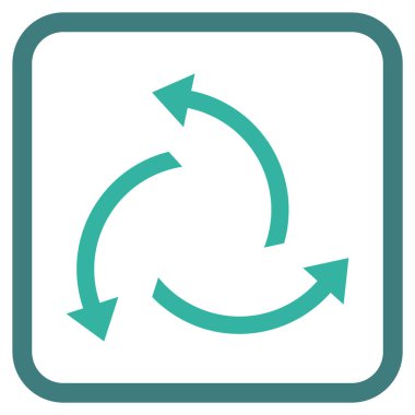 Santrifüj oklar bir çerçeve içinde simge vektör