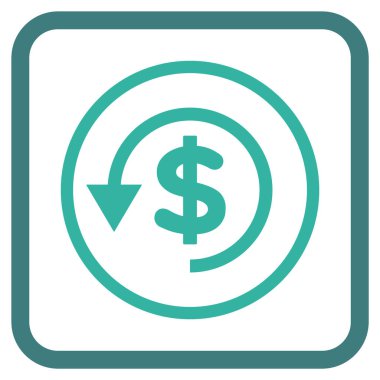 Ters ibraz vektör simgesi bir çerçeve içinde