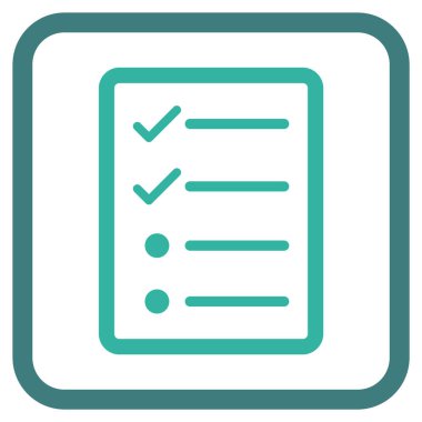 Denetim listesi sayfa vektör simgesi bir çerçeve içinde