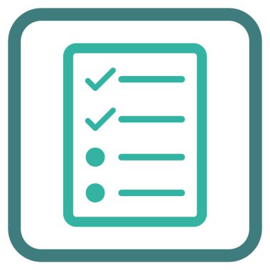 Denetim listesi sayfa vektör simgesi bir çerçeve içinde