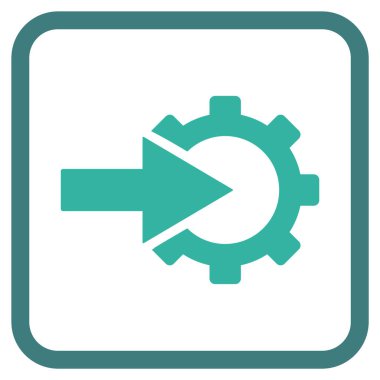 COG Tümleştirme vektör simgesi bir çerçeve içinde