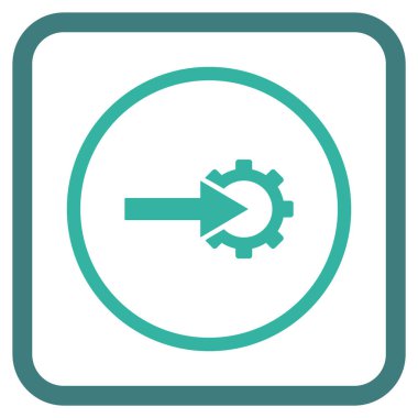 COG Tümleştirme vektör simgesi bir çerçeve içinde