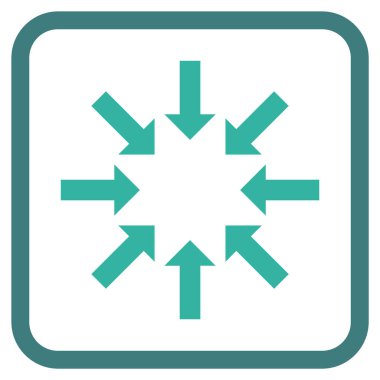 Daraltma okları vektör simgesi bir çerçeve içinde