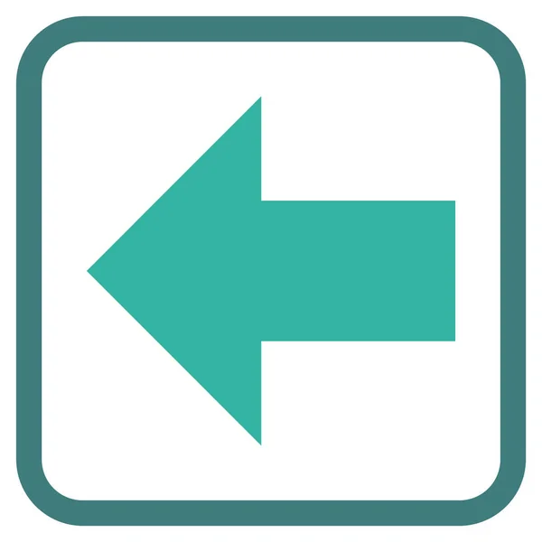 Pijl links Vector Icon In een Frame — Stockvector