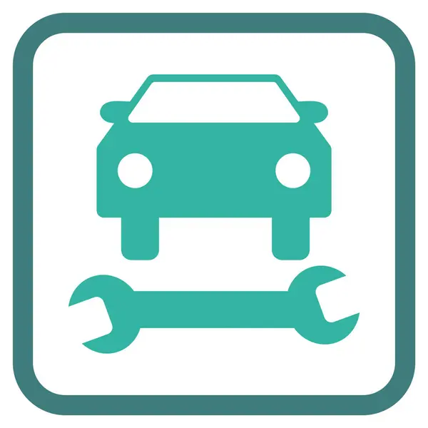 Vector de reparación de coche icono en un marco — Archivo Imágenes Vectoriales