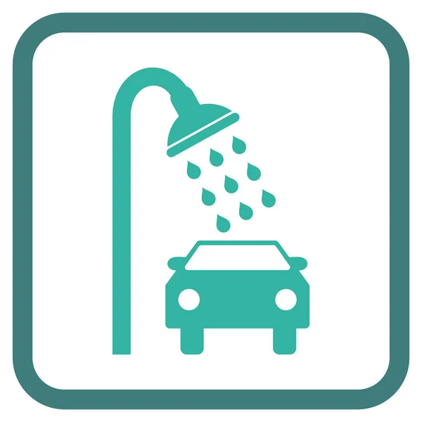 Car Shower Vector Icon In a Frame — Stock Vector