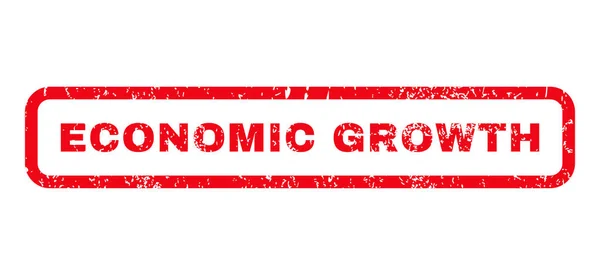 Croissance économique timbre caoutchouc — Image vectorielle