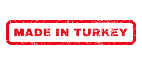 Gemaakt in Turkije rubber stempel — Stockvector