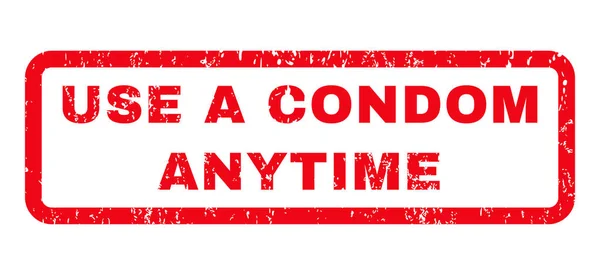 Använd kondom när som helst Rubber stämpel — Stock vektor