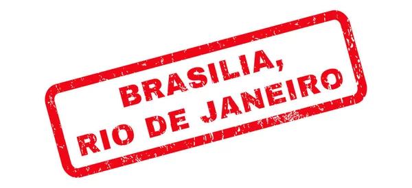 Brasília Carimbo de Borracha Rio de Janeiro — Vetor de Stock