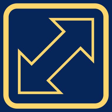 Exchange çapraz vektör simgesi bir çerçeve içinde