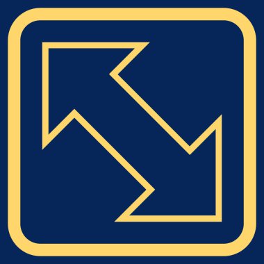 Exchange çapraz vektör simgesi bir çerçeve içinde