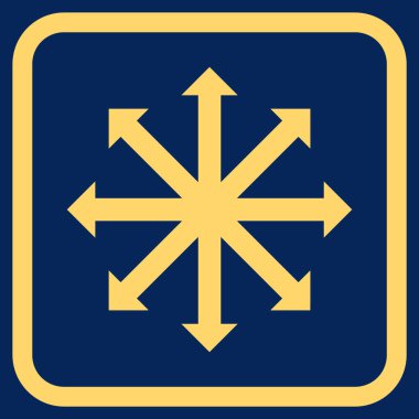 Genişletin okları vektör simgesi bir çerçeve içinde