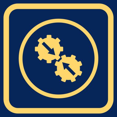 Dişli Tümleştirme vektör simgesi bir çerçeve içinde