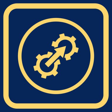 Dişli Tümleştirme vektör simgesi bir çerçeve içinde