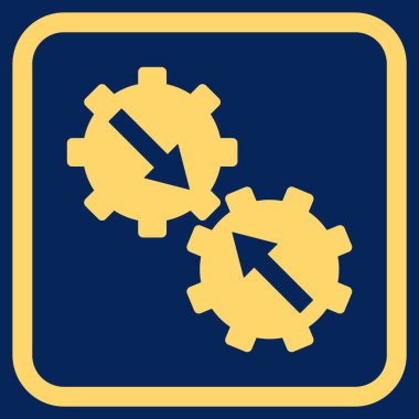 Dişli Tümleştirme vektör simgesi bir çerçeve içinde