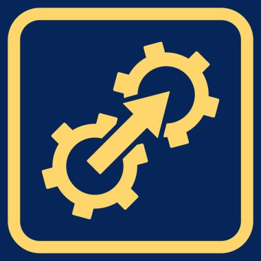 Dişli Tümleştirme vektör simgesi bir çerçeve içinde