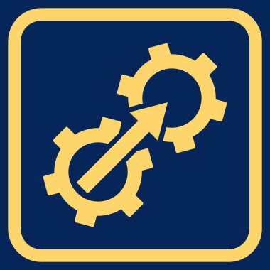 Dişli Tümleştirme vektör simgesi bir çerçeve içinde