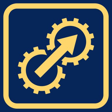 Dişli Tümleştirme vektör simgesi bir çerçeve içinde