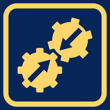 Dişli Tümleştirme vektör simgesi bir çerçeve içinde