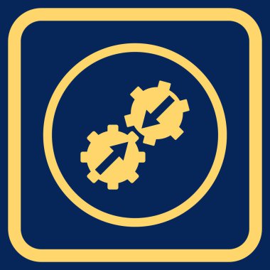 Dişli Tümleştirme vektör simgesi bir çerçeve içinde