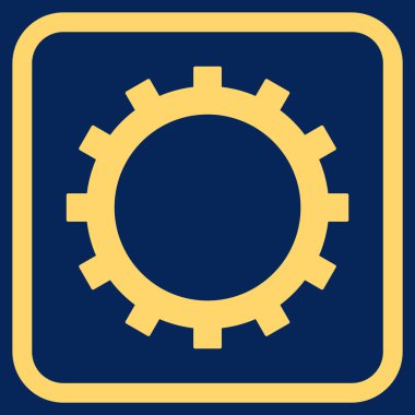 Dişli vektör simgesi bir çerçeve içinde