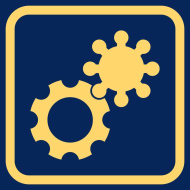 Gears'ı vektör simgesi bir çerçeve içinde