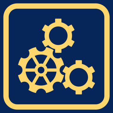 Gears'ı vektör simgesi bir çerçeve içinde
