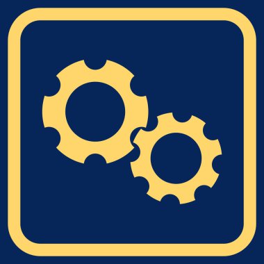 Gears'ı vektör simgesi bir çerçeve içinde