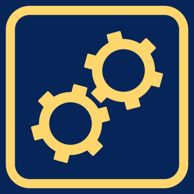Gears'ı vektör simgesi bir çerçeve içinde