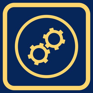 Gears'ı vektör simgesi bir çerçeve içinde