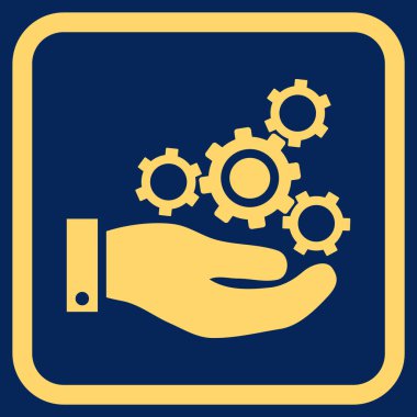 Mekanik Servisi vektör simgesi bir çerçeve içinde