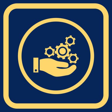 Mekanik Servisi vektör simgesi bir çerçeve içinde