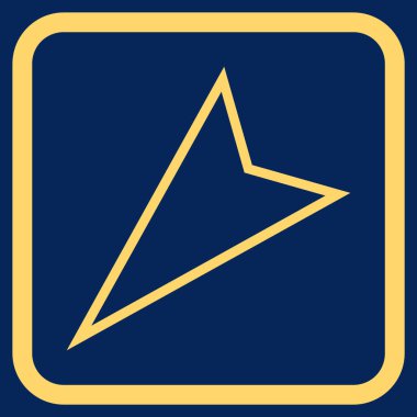 İşaretçi yaptı vektör simgesi bir çerçeve içinde aşağı