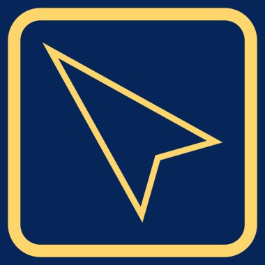 İşaretçi yaptı vektör simgesi bir çerçeve içinde yukarı