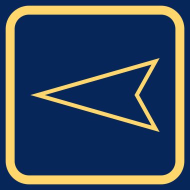 İşaretçi sol vektör simgesi bir çerçeve içinde