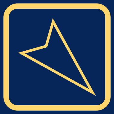 İşaretçi vektör simgesi bir çerçeve içinde aşağı