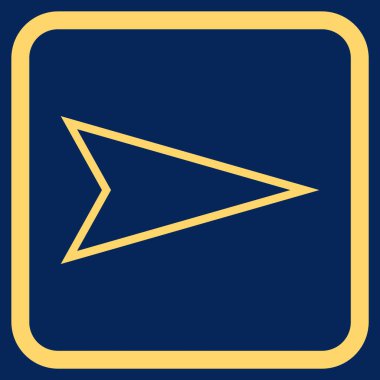 İşaretçi doğru vektör simgesi bir çerçeve içinde