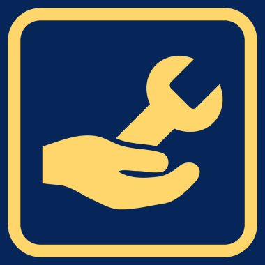 Onarım hizmeti vektör simgesi bir çerçeve içinde